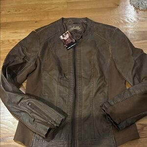 Sebby Collection Women's Brown Leather Jacket